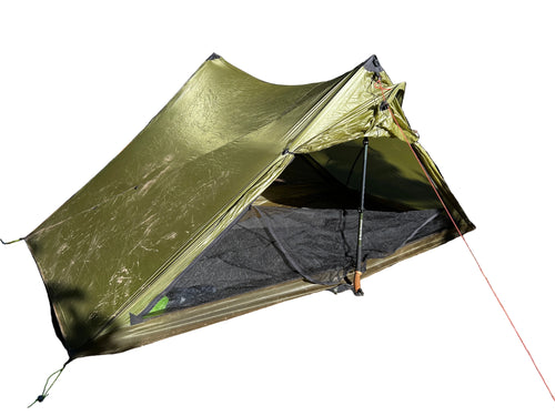 2 person backpacking zipperless trekking pole tent 